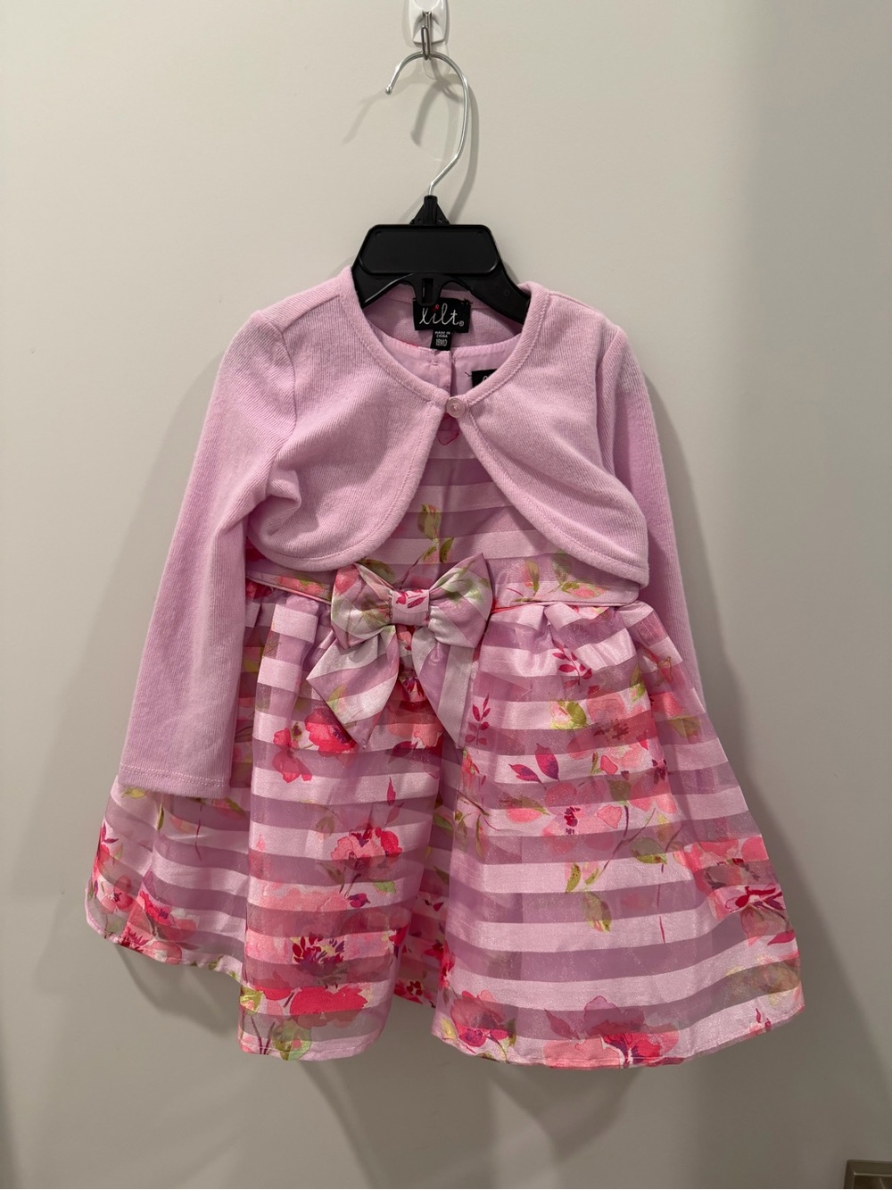 NWT 18 Months Girls lilt Pink Dress with Cardigan